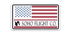 American Flag Logo Sticker